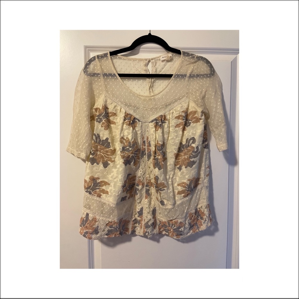 Meadow Rue top in cream, size S